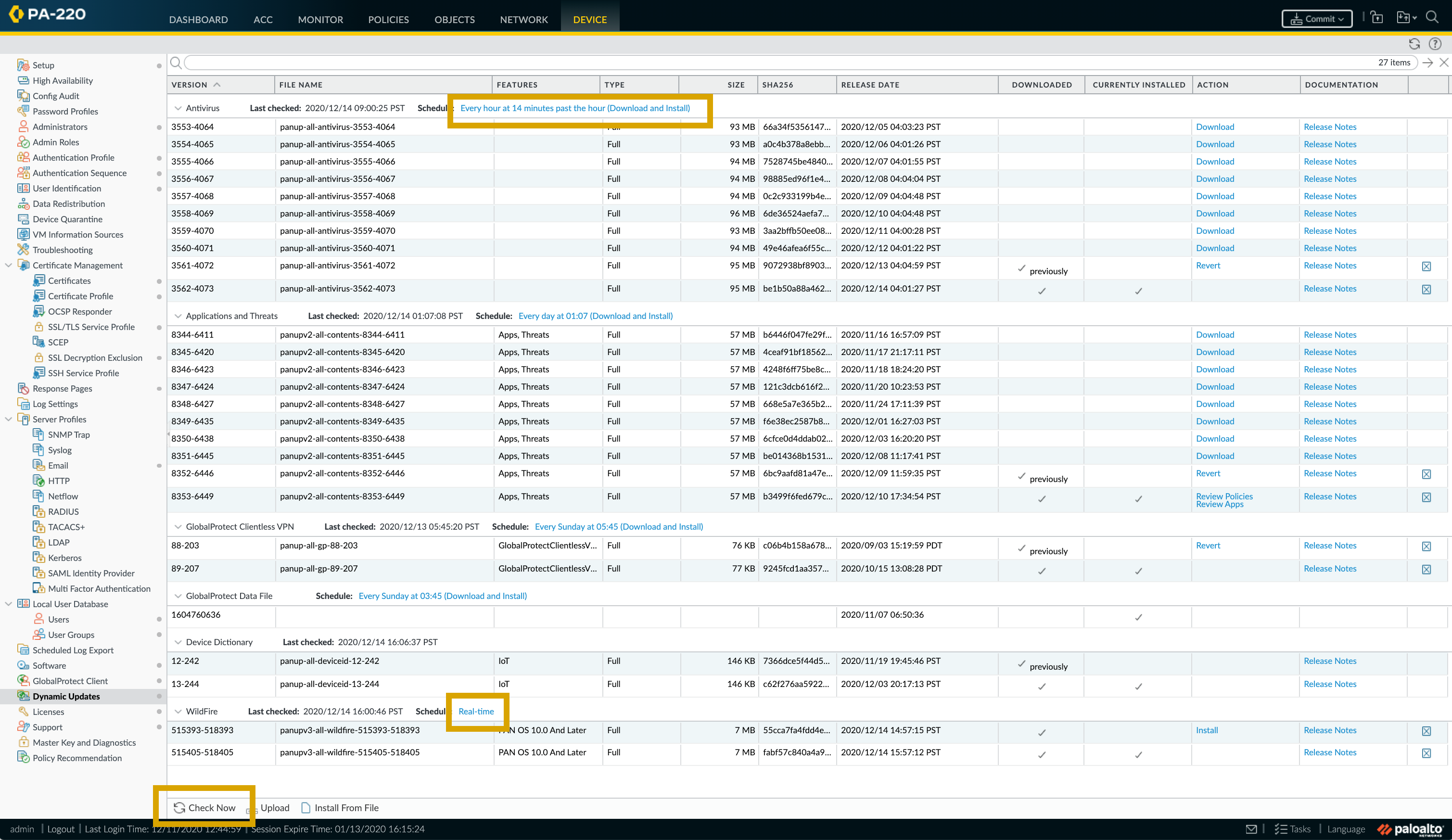 Sinkhole - Dynamic Updates