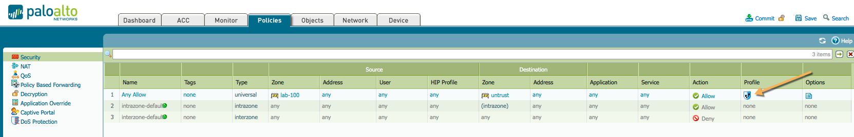 セキュリティ ポリシー セキュリティ ポリシー