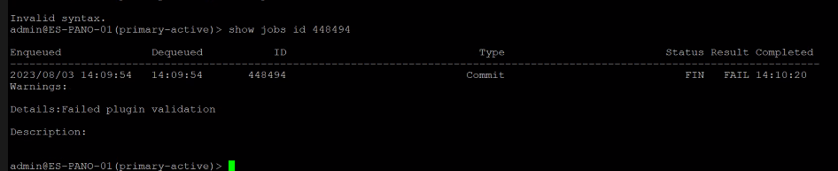 Failed plugin validation