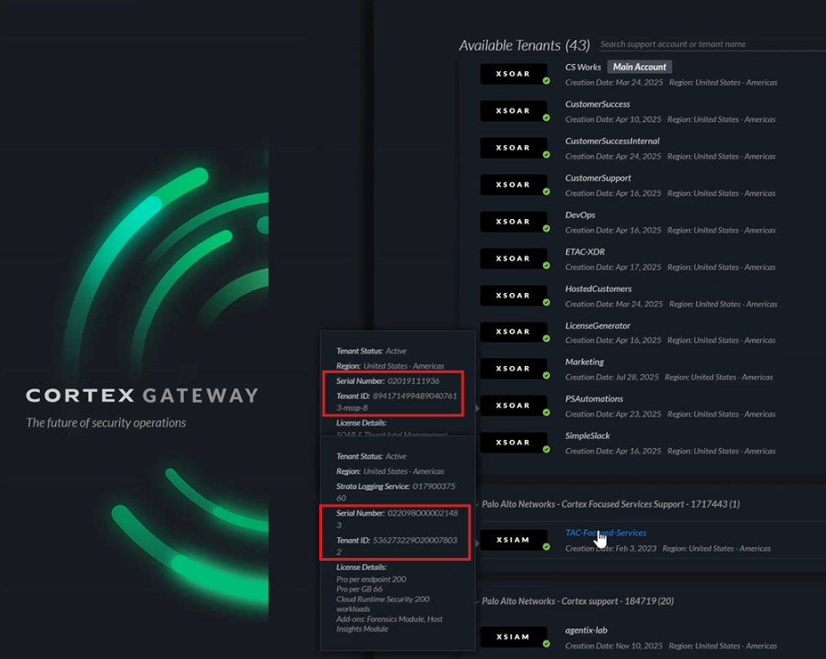 XDR Serial number