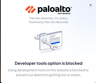 DevTools blocked