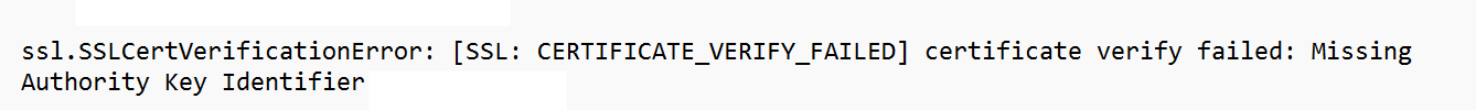 missing authority key identifier
