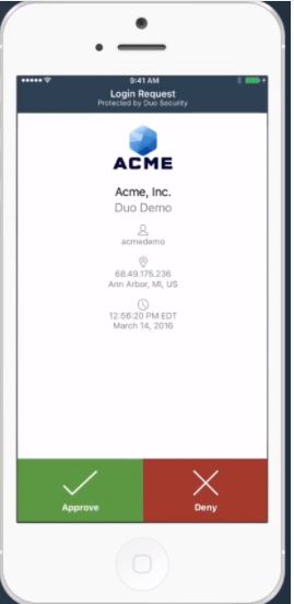 この画像は DUO 、メッセージにモバイル プッシュを示しています