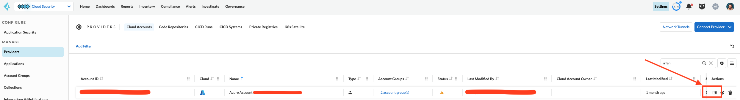 Step 1 - View Cloud Account